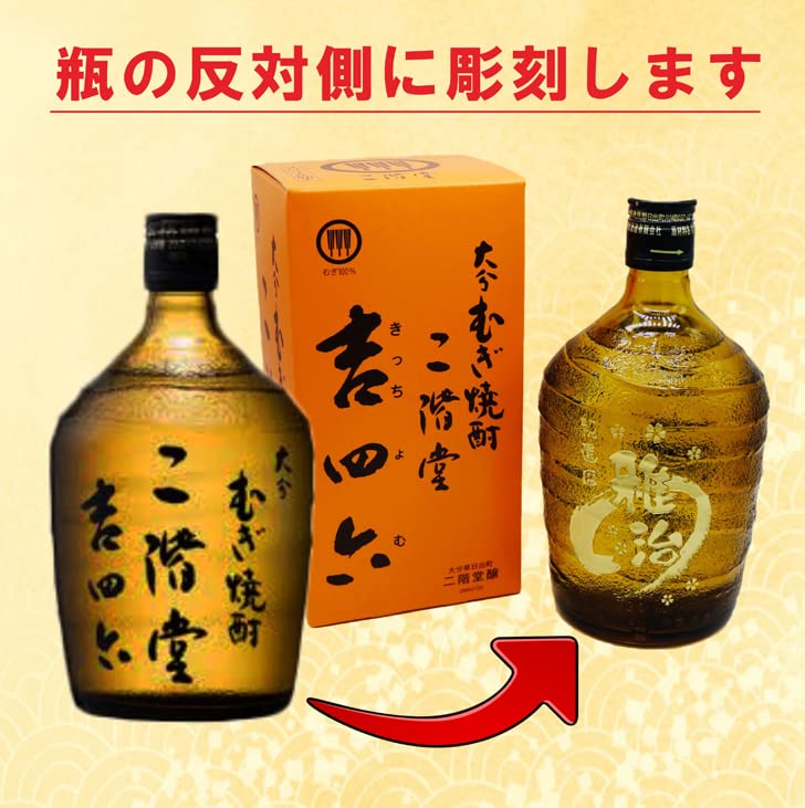 Amazon.co.jp: 名入れ 焼酎 ギフト【 吉四六 瓶 きっちよむ 本格焼酎